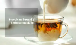 Mleko wlewa się do szklanki z herbatą, tworząc piękne wzory. Idealna herbata z mlekiem na chłodny dzień.
