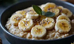 Pyszna owsianka z bananem i miodem. Czy owsianka jest zdrowa? Tak, to idealne śniadanie!