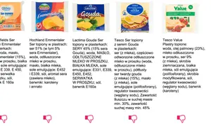 Ser topiony Emmentaler i Gouda w plasterkach: Creamfields, Hochland, Lactima, Tesco. Idealny do kanapek.