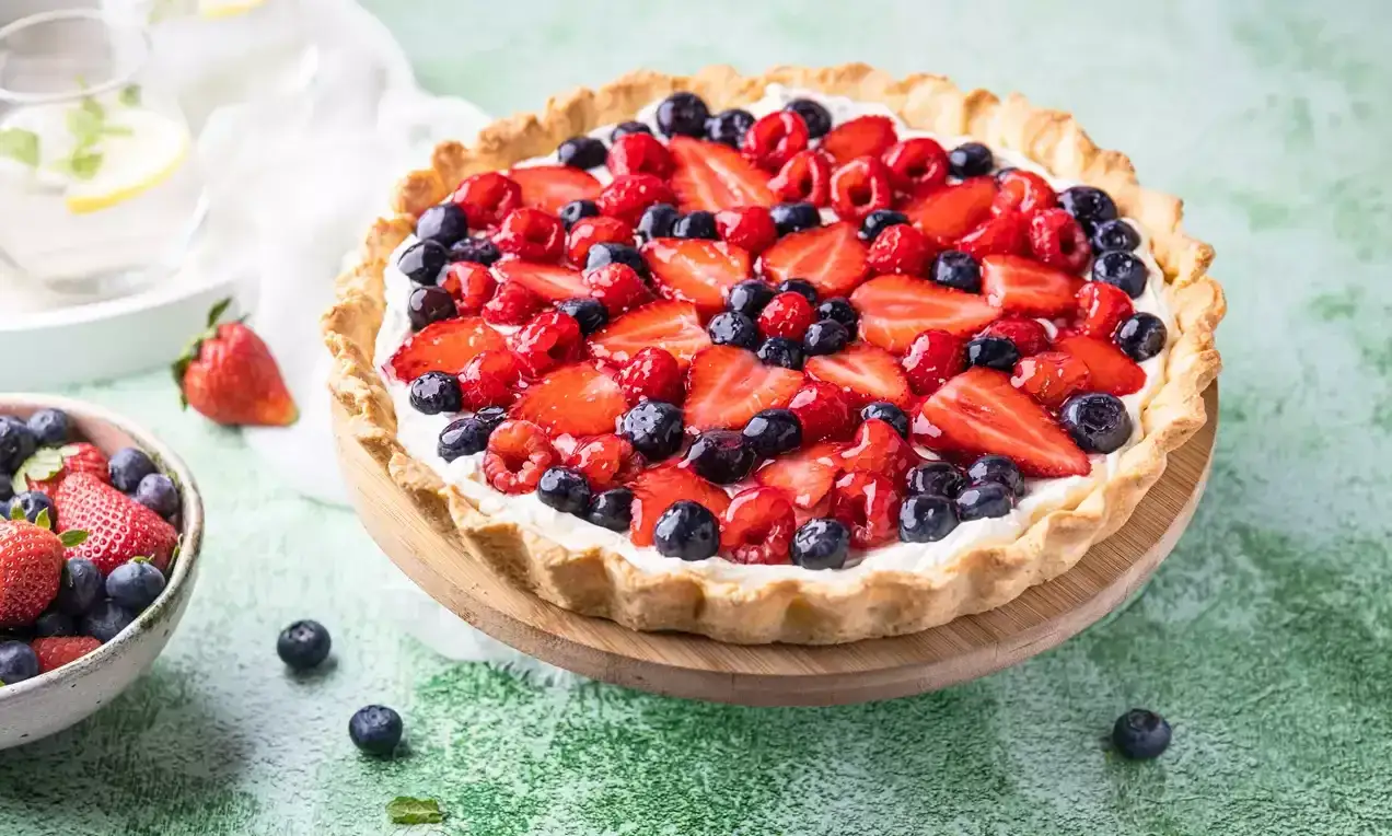 tarta owocowa z kremem