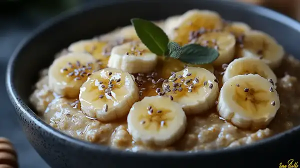 Pyszna owsianka z bananem i miodem. Czy owsianka jest zdrowa? Tak, to idealne śniadanie!